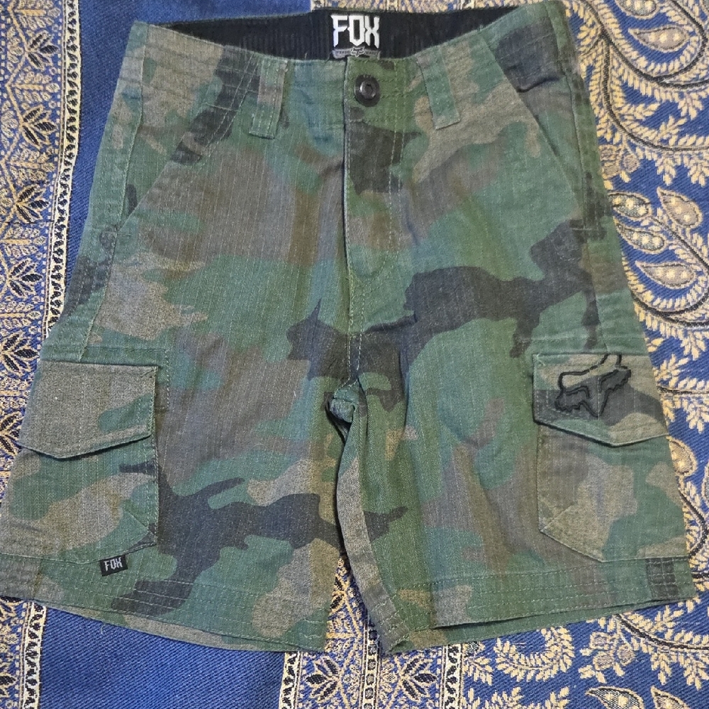Fox Green Camouflage Cargo Shorts